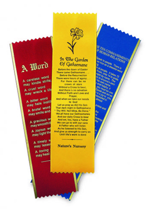 Custom Printed Ribbon Bookmarks